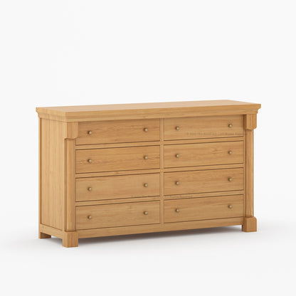 Verona Estate Solid Wood Dresser with 8-Drawer Storage Chest