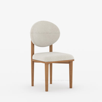 Valdez Upholstered Solid Wood Dining Chair with Rounded Back