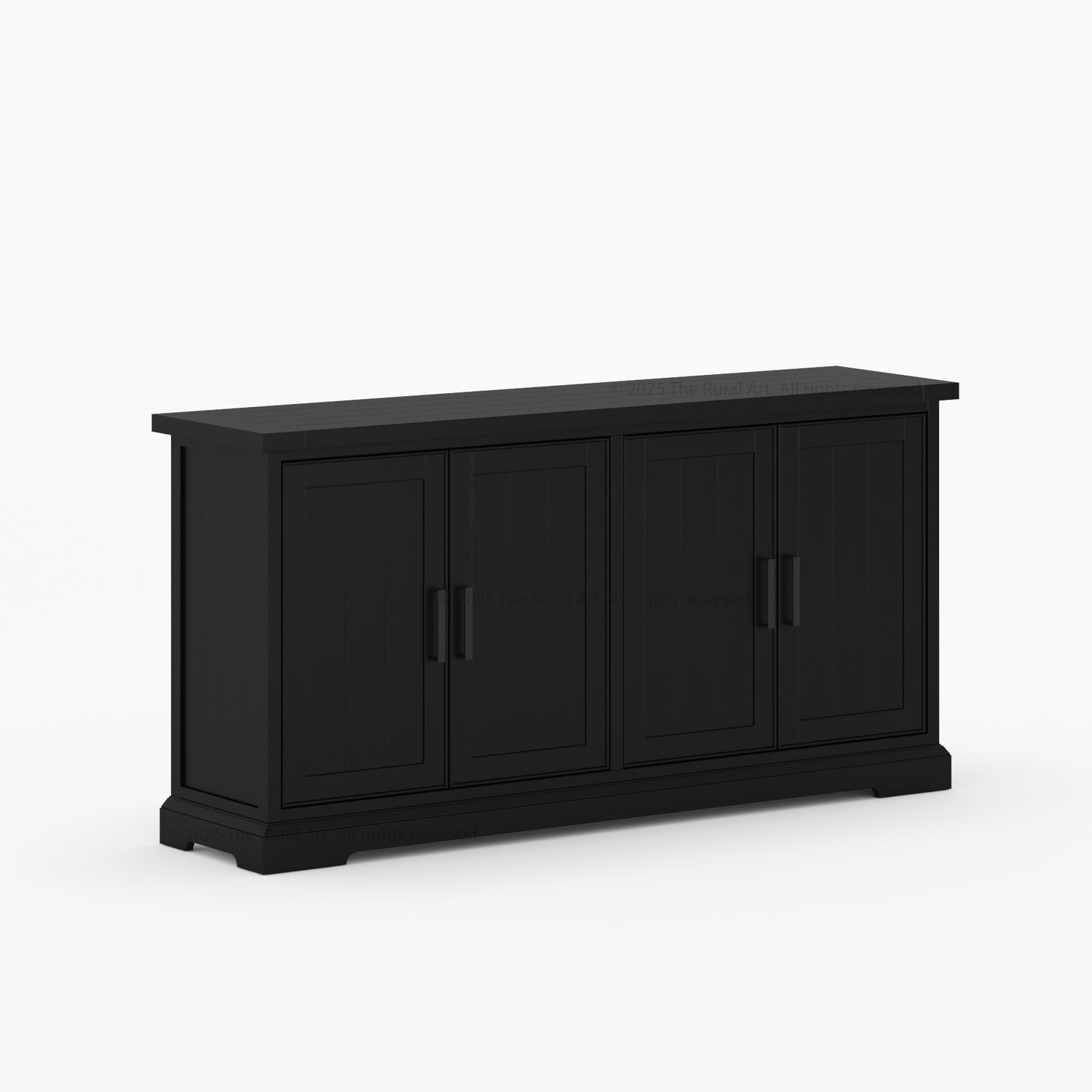 Roseville 4-Door Sideboard Cabinet Solid Wood Storage for Dining or Living Spaces