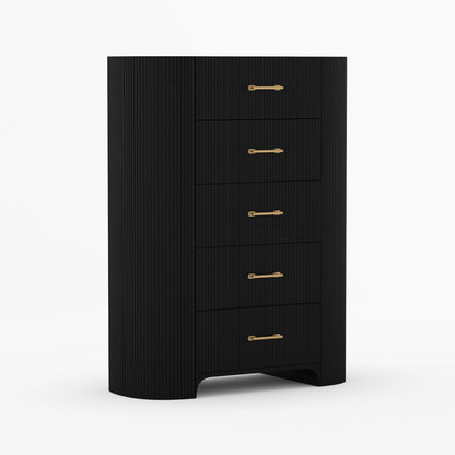 Bartow Fluted Solid Wood Dresser – 5, 6, 7 &amp; 9 Drawer Storage Chest