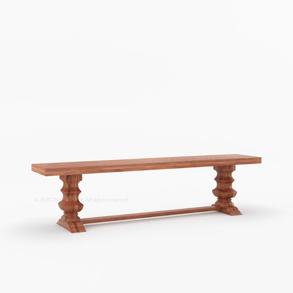 Crossett Solid Wood Trestle Dining Bench Handcrafted Farmhouse Style