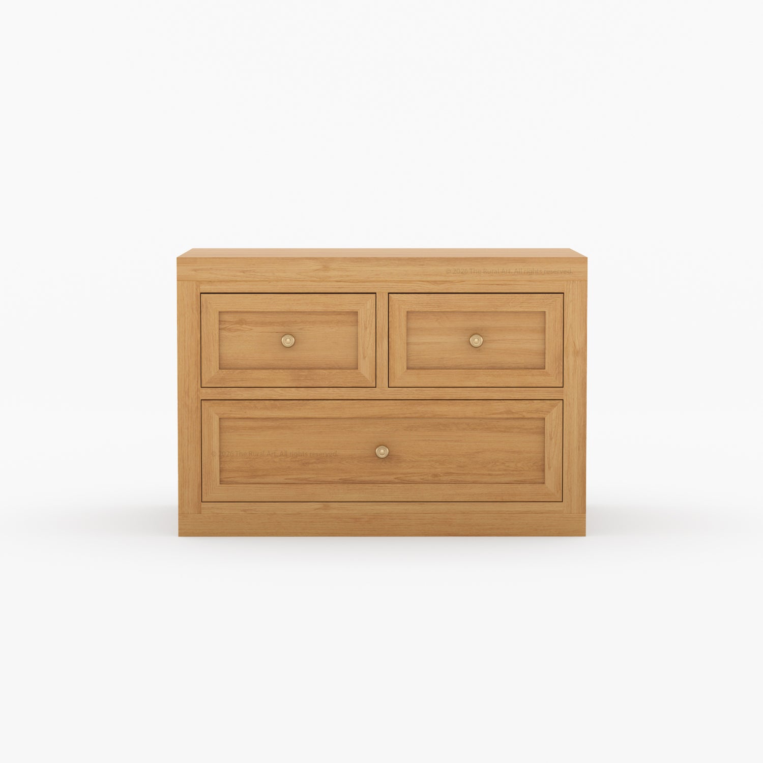 Seward Modern Heritage Solid Wood Bedroom Set with Upholstered Bed