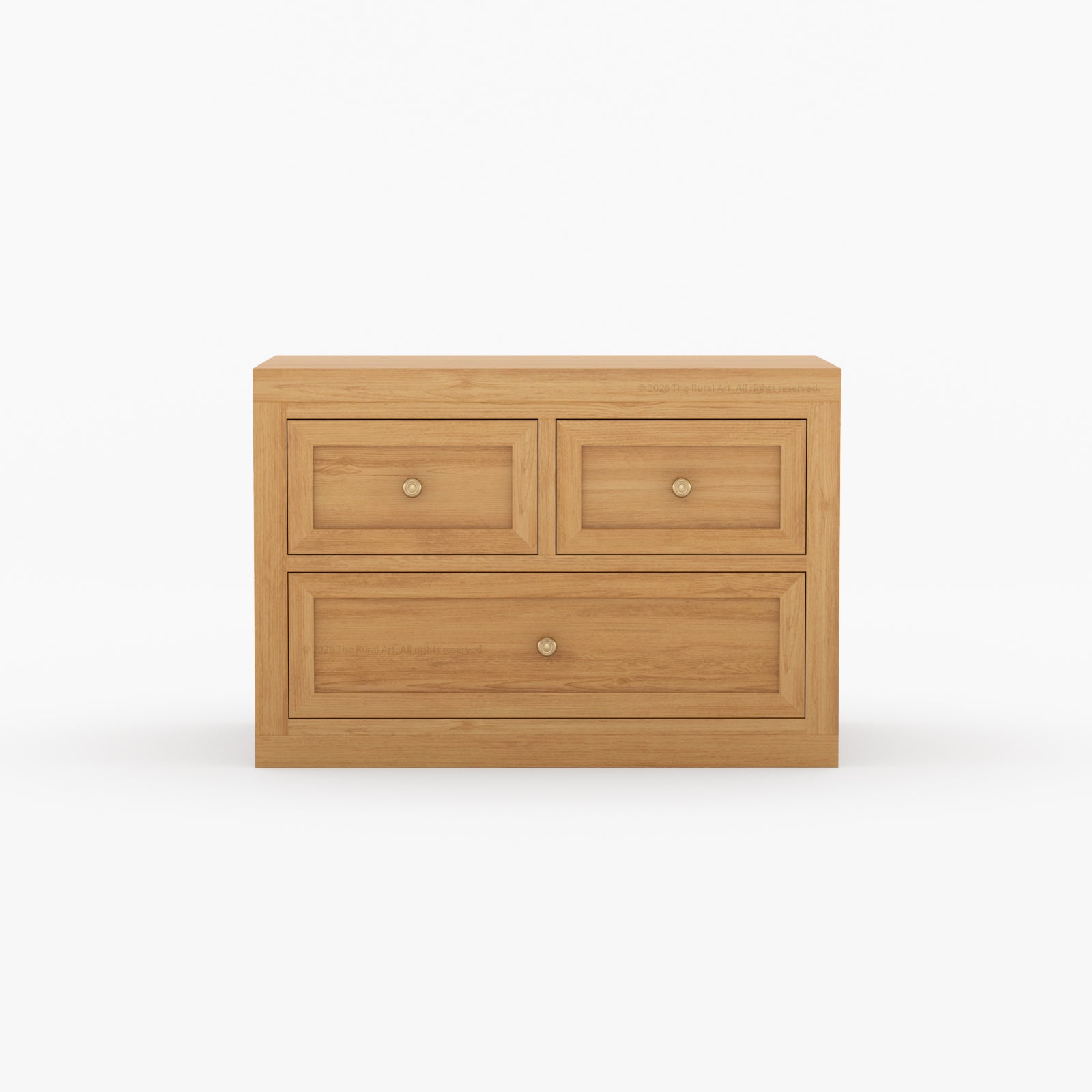 Seward Modern Heritage Solid Wood Bedroom Set with Upholstered Bed