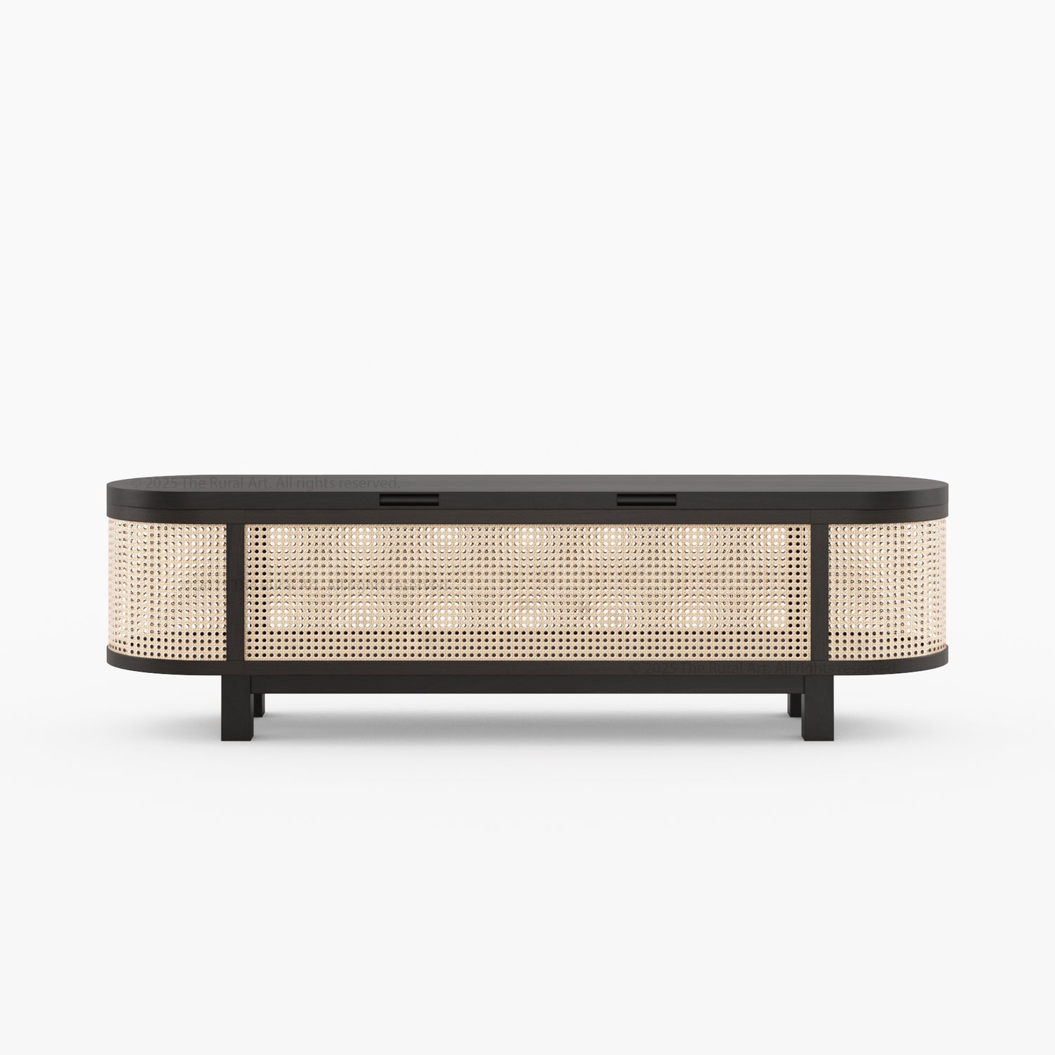 Davis Solid Wood &amp; Cane Storage Bench