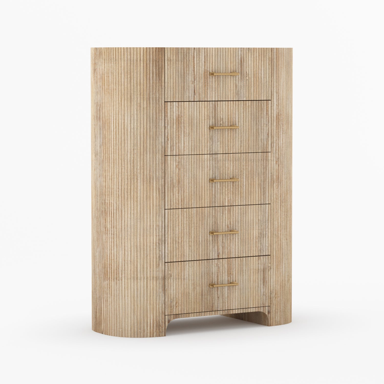 Bartow Fluted Solid Wood Dresser – 5, 6, 7 &amp; 9 Drawer Storage Chest