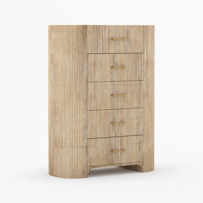 Bartow Fluted Solid Wood Dresser – 5, 6, 7 &amp; 9 Drawer Storage Chest
