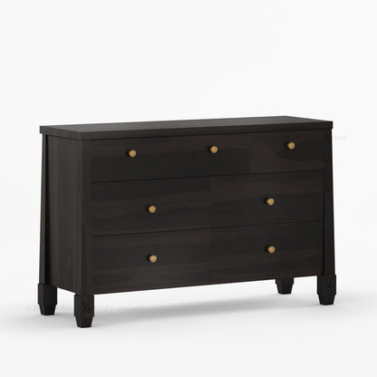 Dothan Solid Wood Dresser with Carved Floral Legs