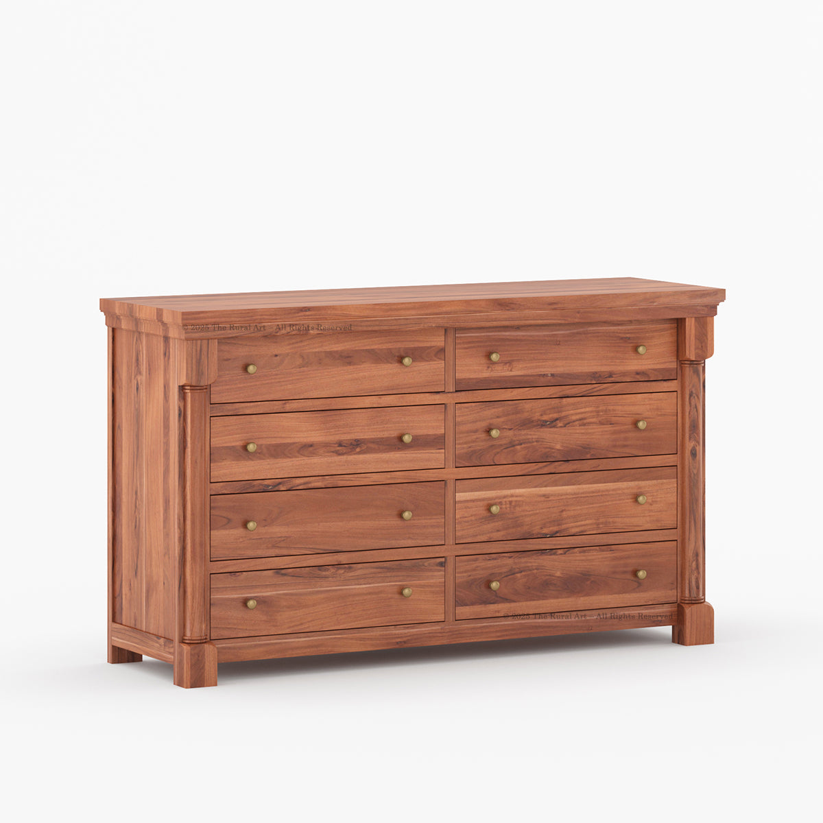 Verona Estate Solid Wood Dresser with 8-Drawer Storage Chest