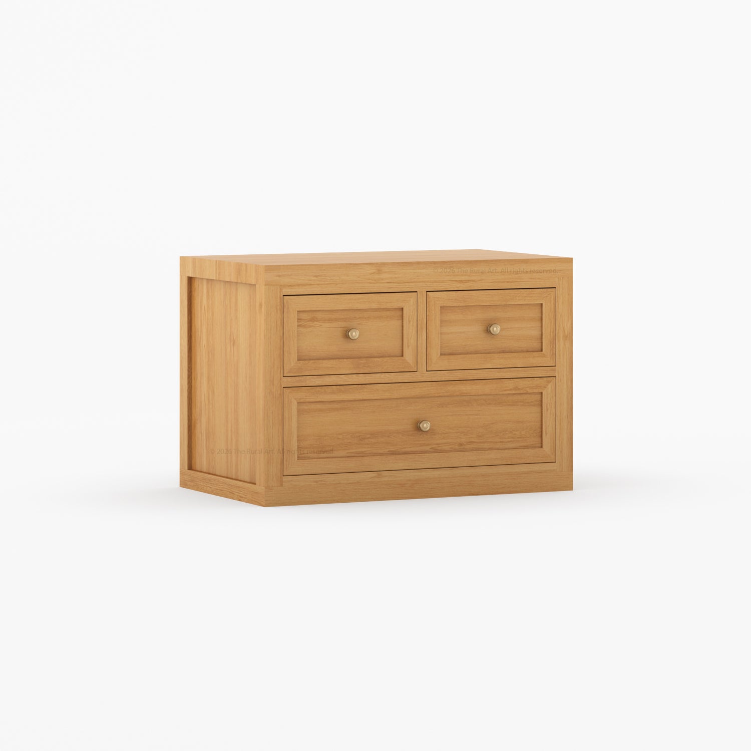 Seward Modern Heritage Solid Wood Bedroom Set with Upholstered Bed