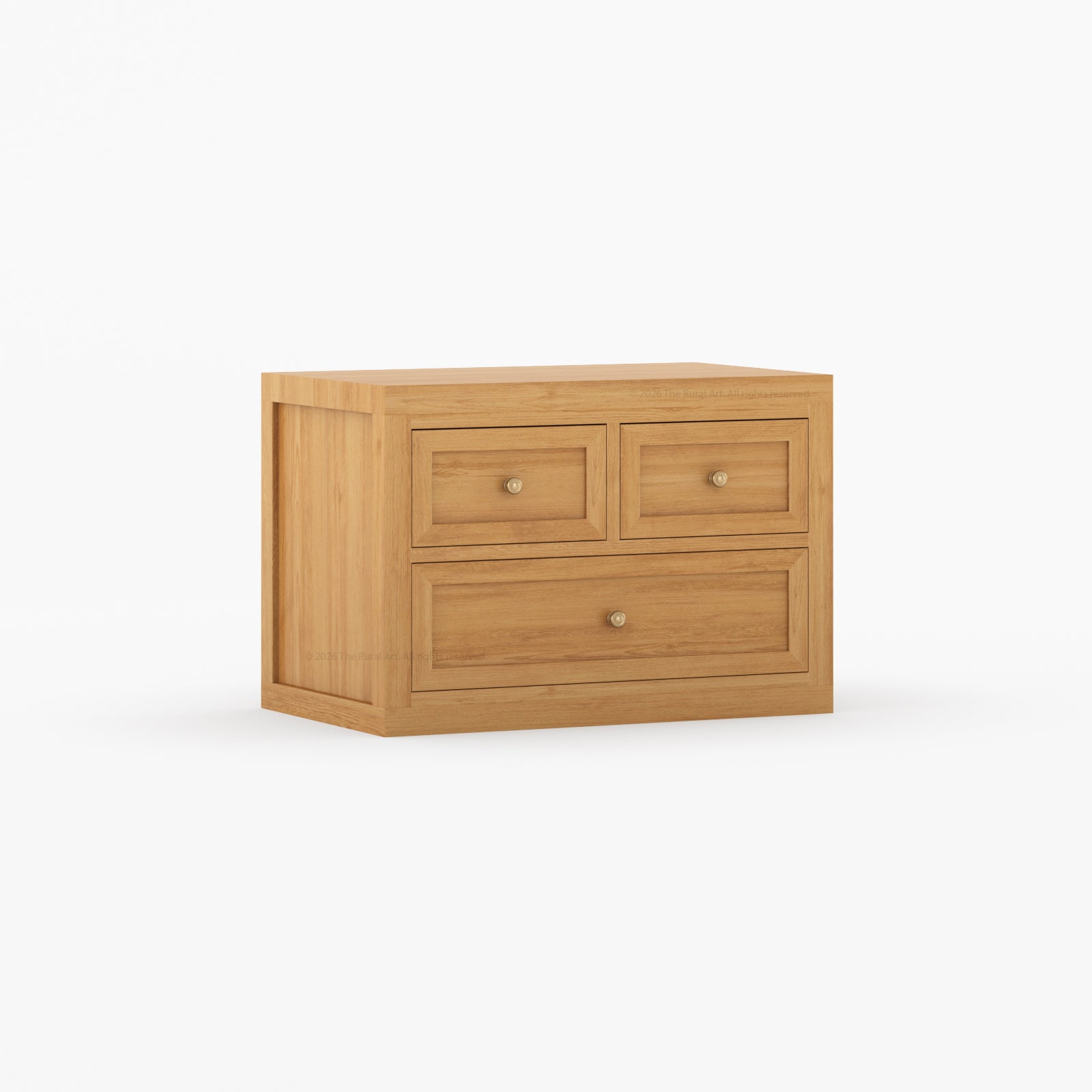 Seward Modern Heritage Solid Wood Bedroom Set with Upholstered Bed