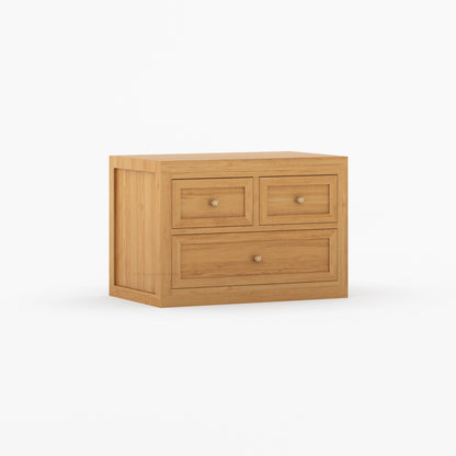Seward Modern Heritage Solid Wood Bedroom Set with Upholstered Bed