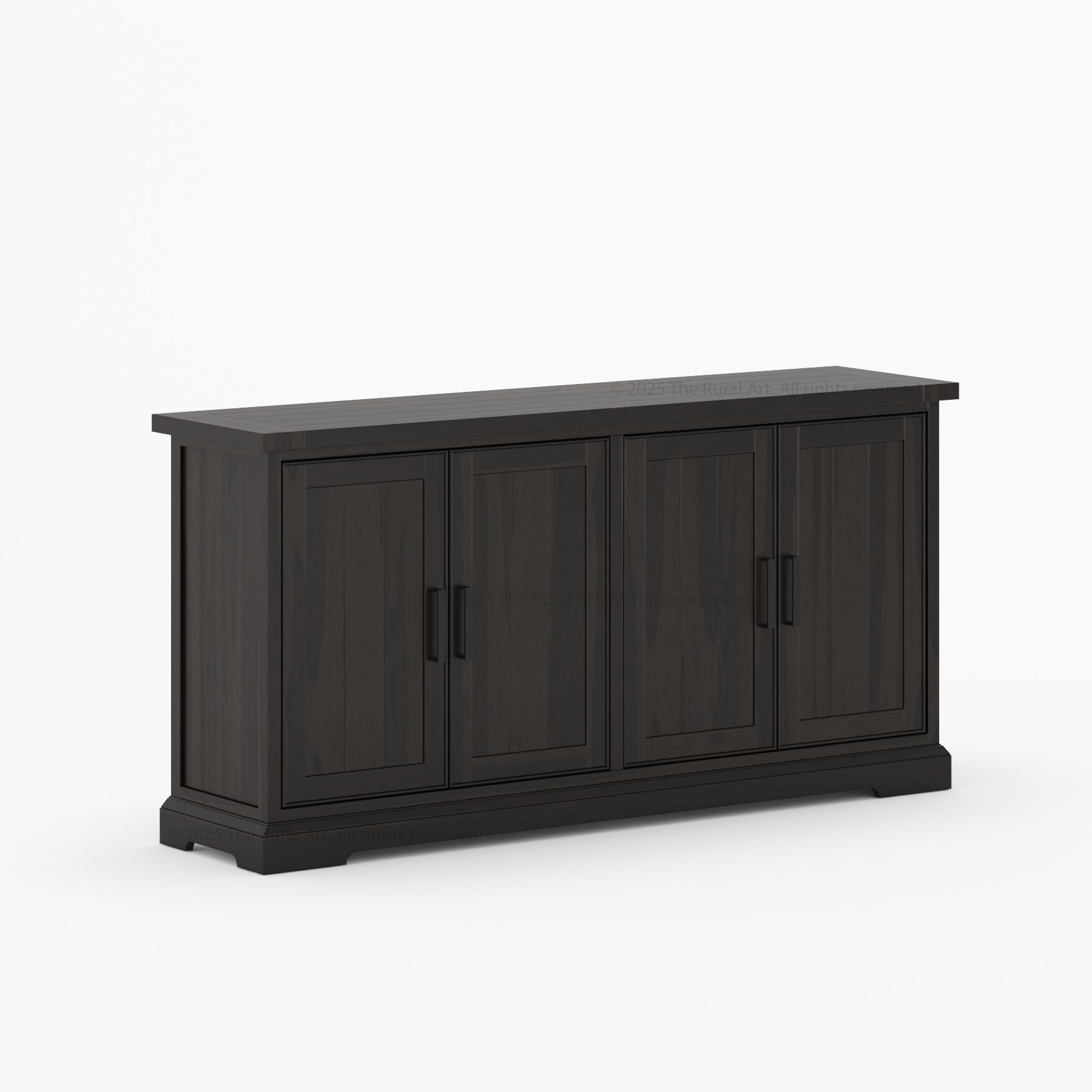 Roseville 4-Door Sideboard Cabinet Solid Wood Storage for Dining or Living Spaces