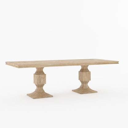 Carlsbad Double Pedestal Solid Wood Dining Table