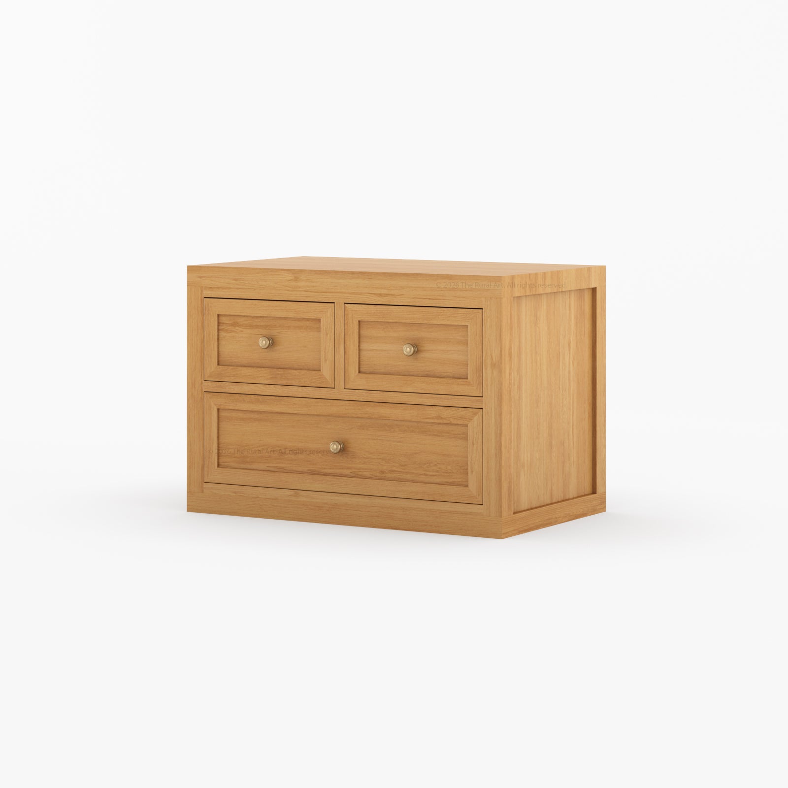 Seward Modern Heritage Solid Wood Bedroom Set with Upholstered Bed