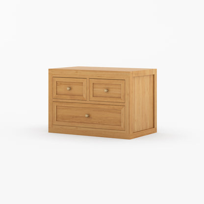 Seward Modern Heritage Solid Wood Bedroom Set with Upholstered Bed