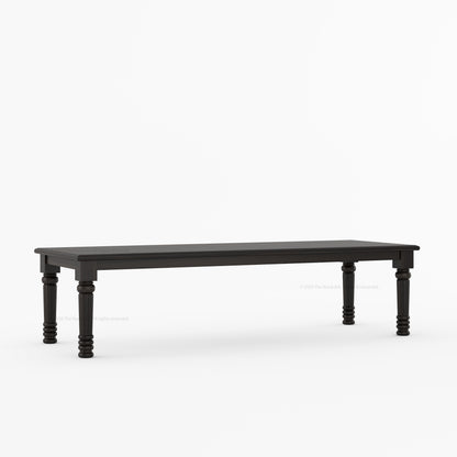 Indiana Traditional Solid Wood Rectangular Dining Table with Turned Fluted Legs