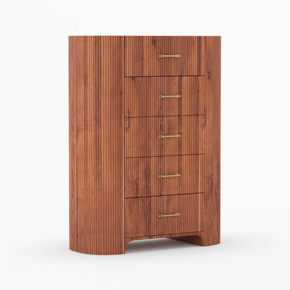 Bartow Fluted Solid Wood Dresser – 5, 6, 7 &amp; 9 Drawer Storage Chest