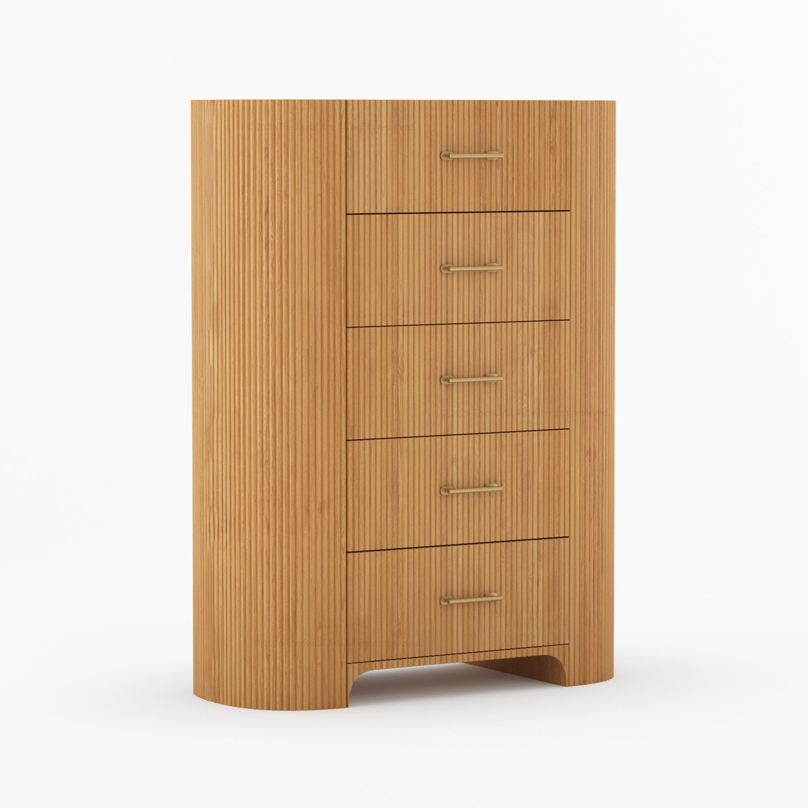 Bartow Fluted Solid Wood Dresser – 5, 6, 7 &amp; 9 Drawer Storage Chest