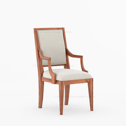 Miami Solid Wood Dining Armchair with Upholstered Seat &amp; Back
