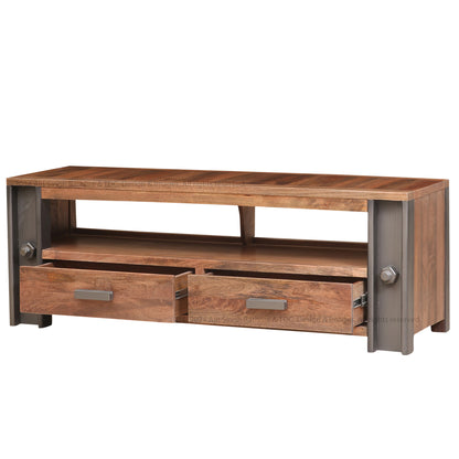 Camden Industrial Solid Wood TV Stand &amp; Media Console