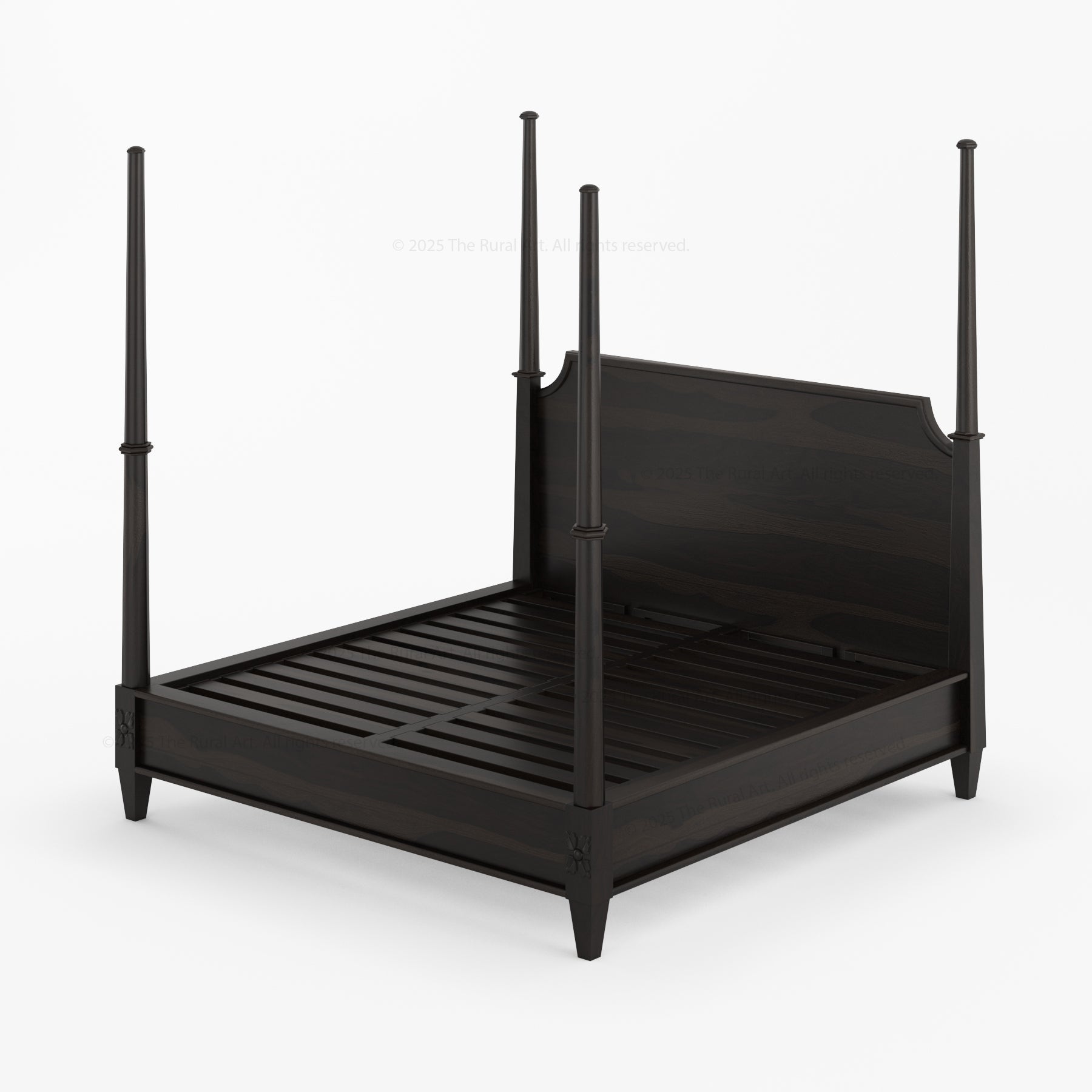 Dothan Heirloom Four-Poster Solid Wood Bed with Sculpted Posts