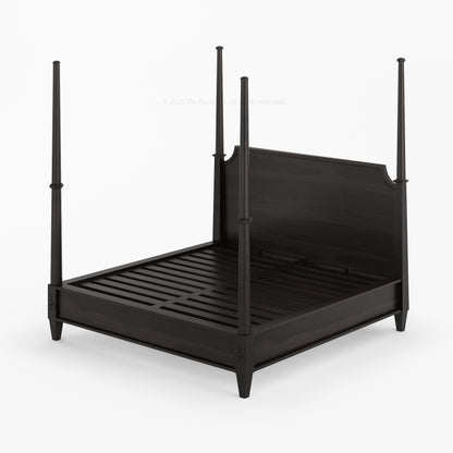 Dothan Heirloom Four-Poster Solid Wood Bed with Sculpted Posts