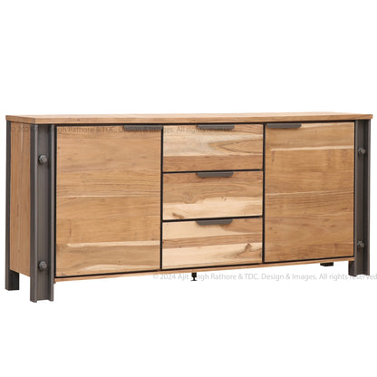 Montclair Rustic Solid Wood Sideboard