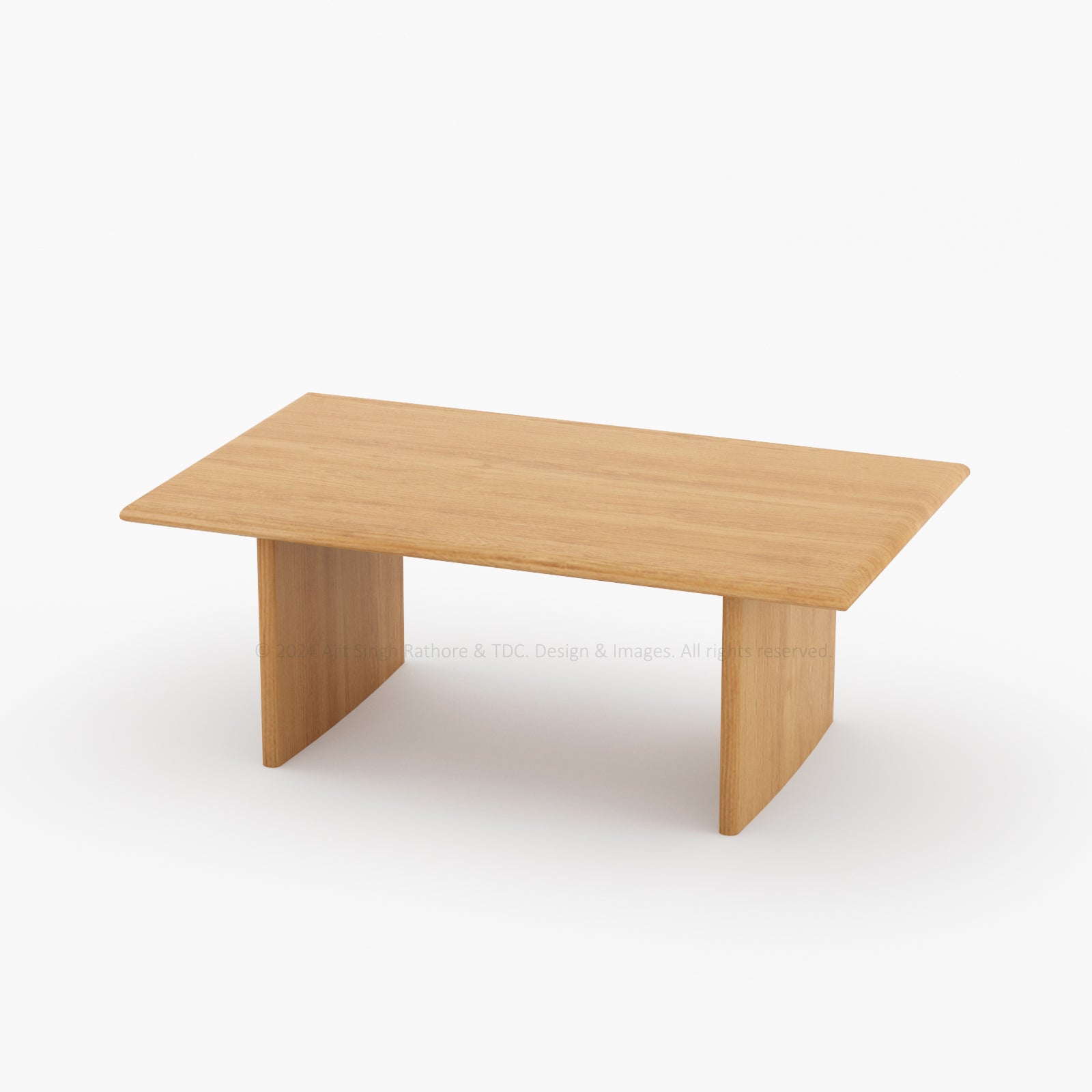 Nordic Serenity Teak Wood Coffee Table