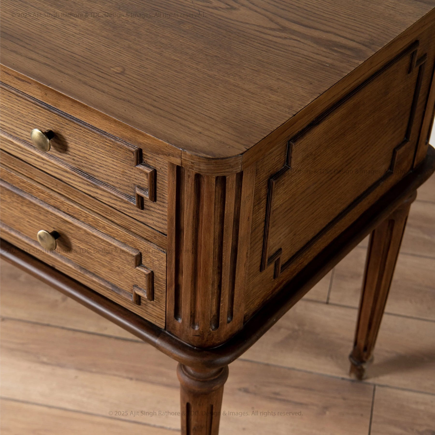 Herkimer Solid Wood Writing Desk Console Table