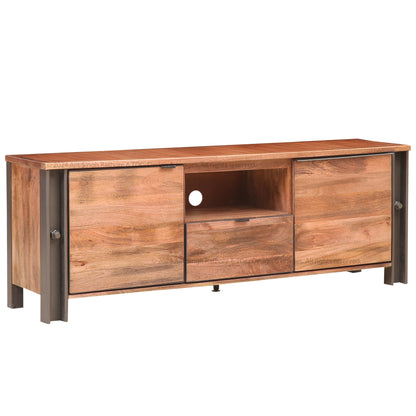 Montclair Solid Wood Industrial TV Stand Media Console