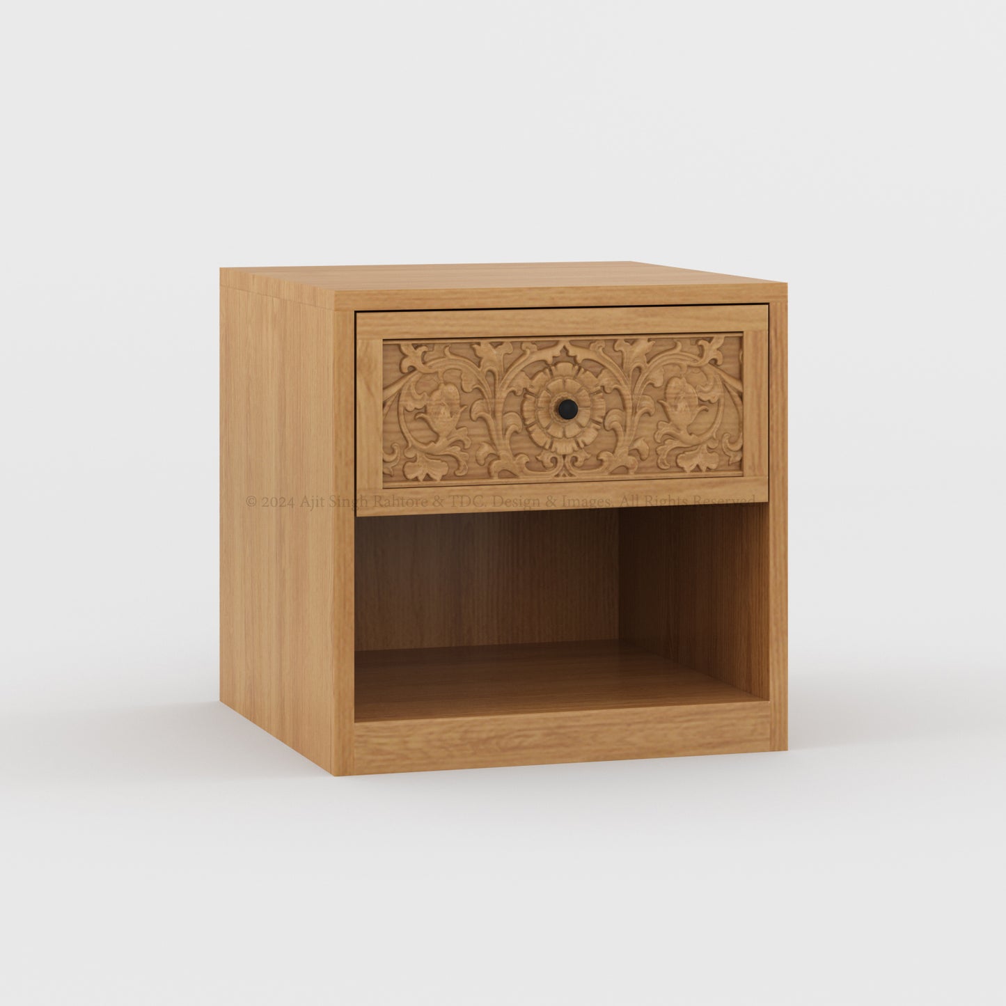 Elizabeth Teak Wood Night Stand