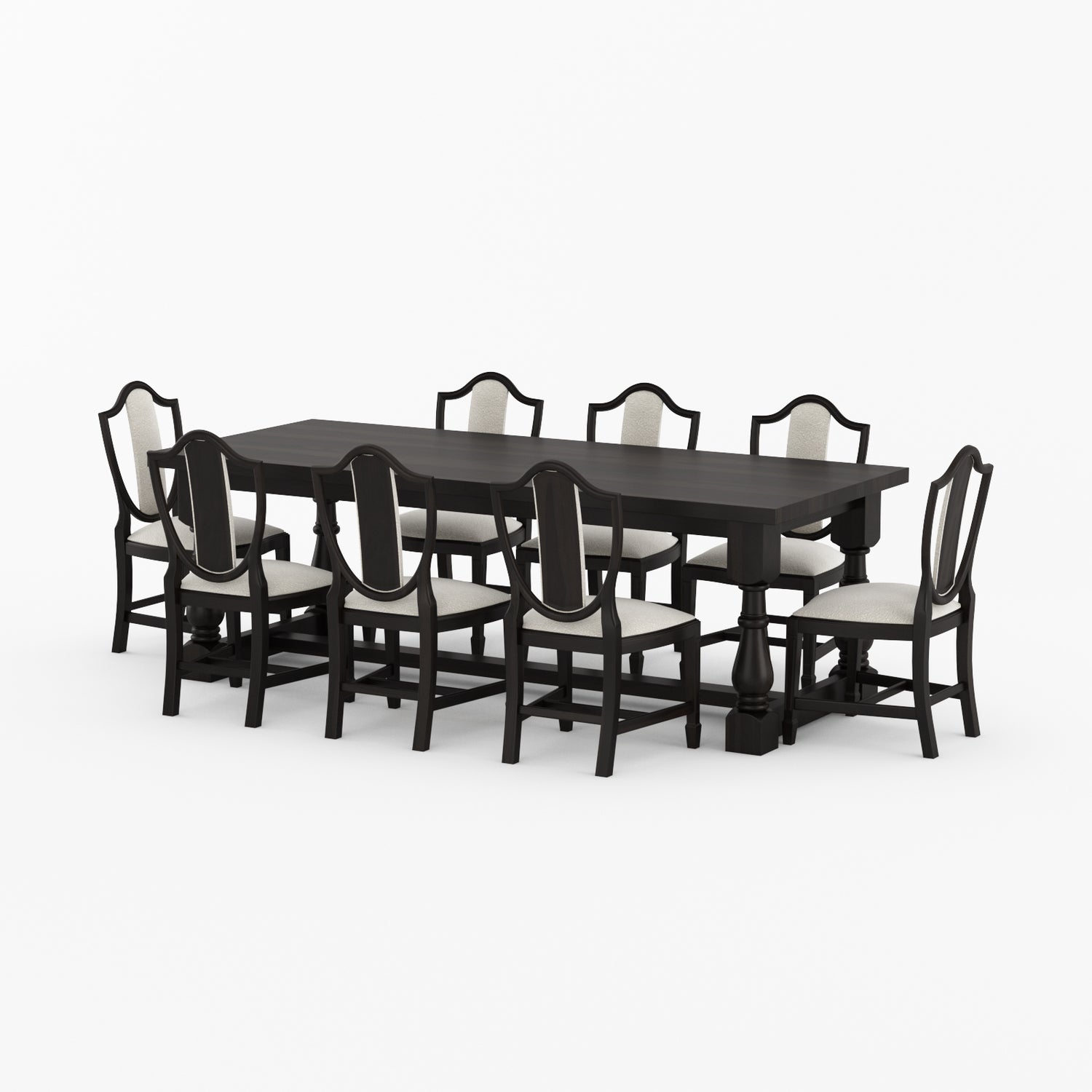 Bisbee Solid Wood Dining Table &amp; Upholstered Chair Set