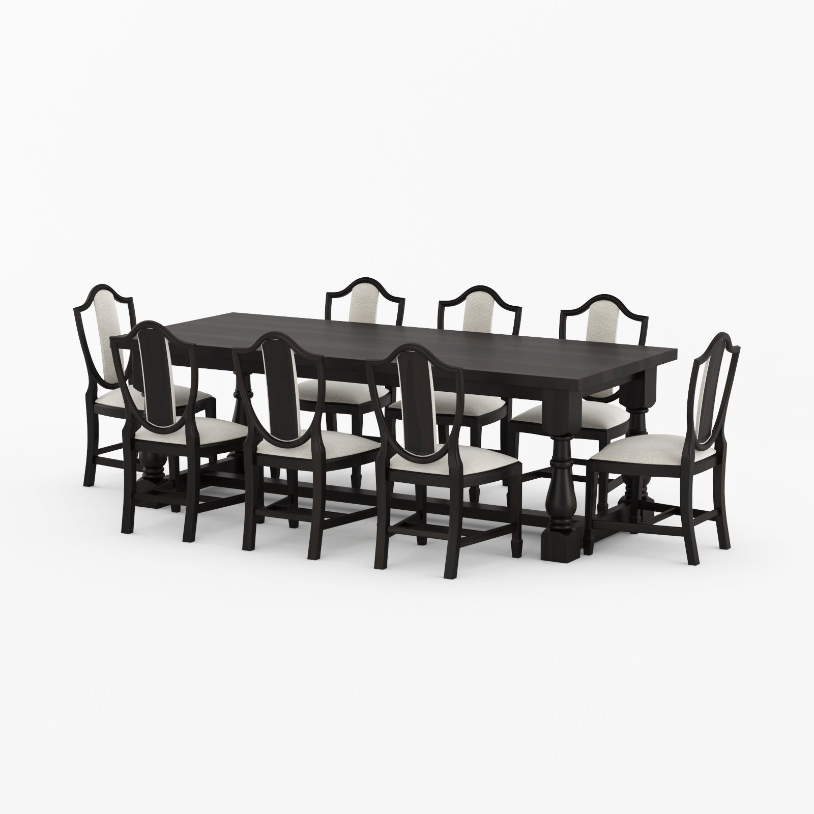 Bisbee Solid Wood Dining Table &amp; Upholstered Chair Set