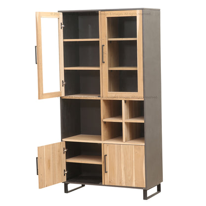Trenton Industrial Solid Wood Bookcase