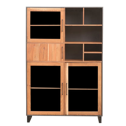 Perth Industrial Modern Rustic Bookshelf &amp; Display Unit