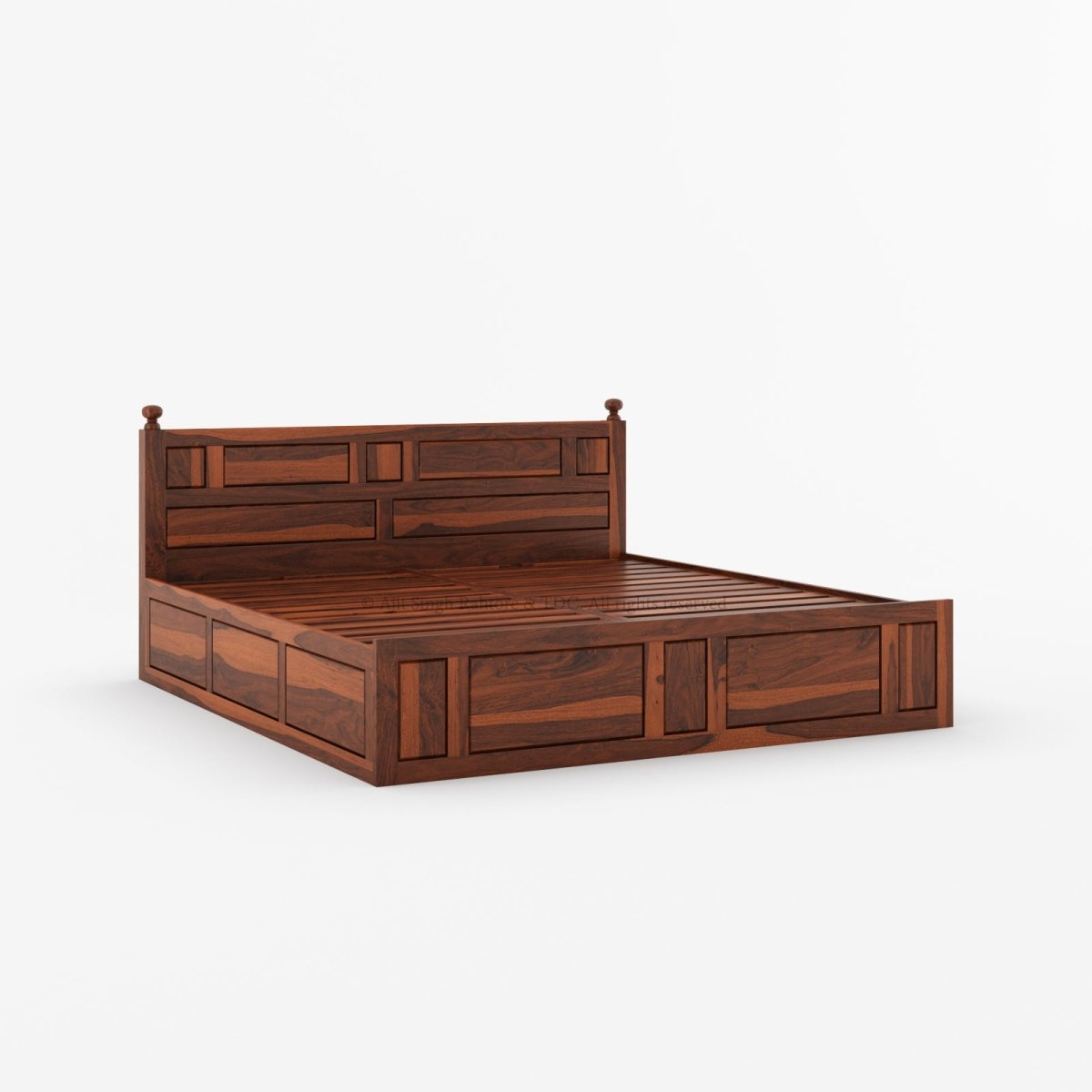 Bakersfield Solid Wood Bed with Headboard