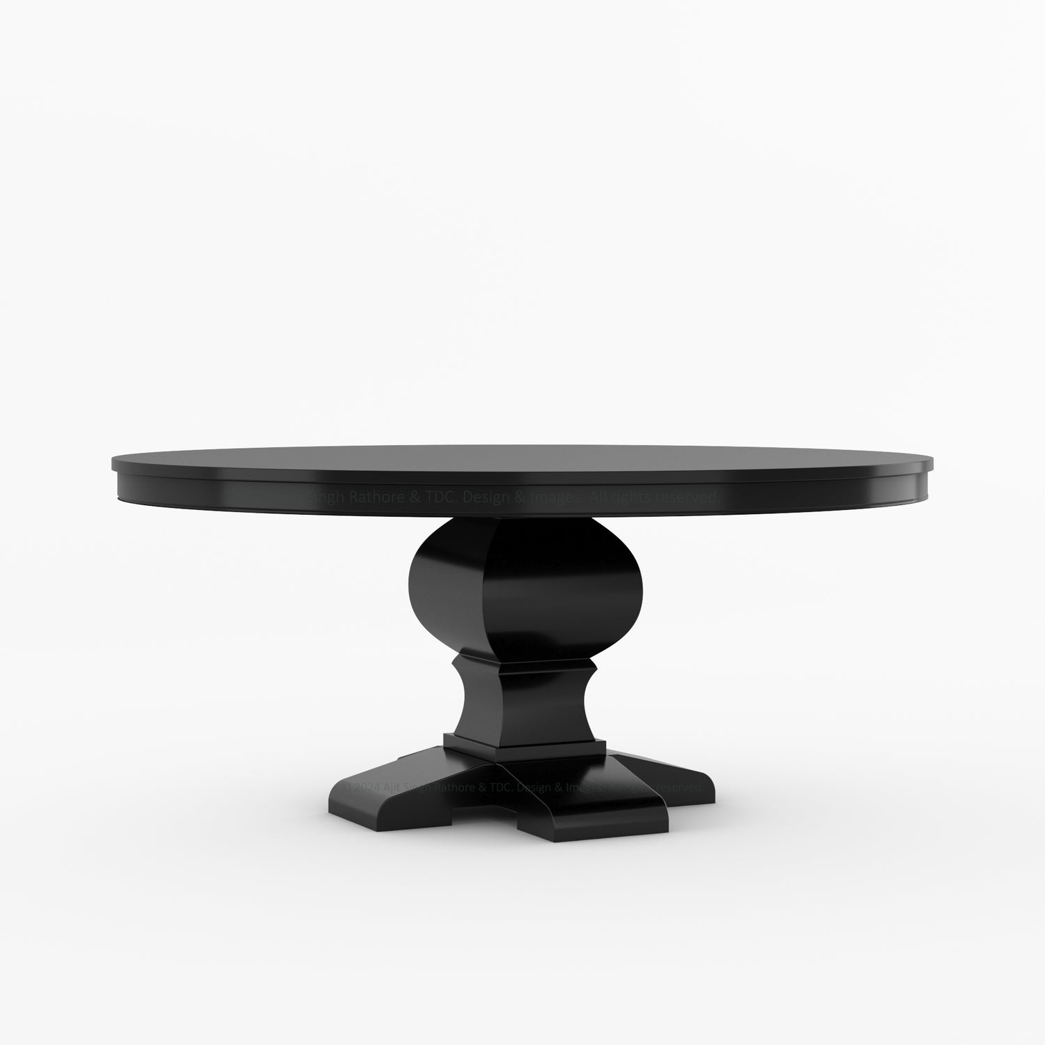 Nottingham Single Pedestal Round Dining Table With Apron