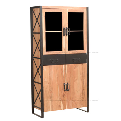 Totowa Industrial Solid Wood Bookshelf