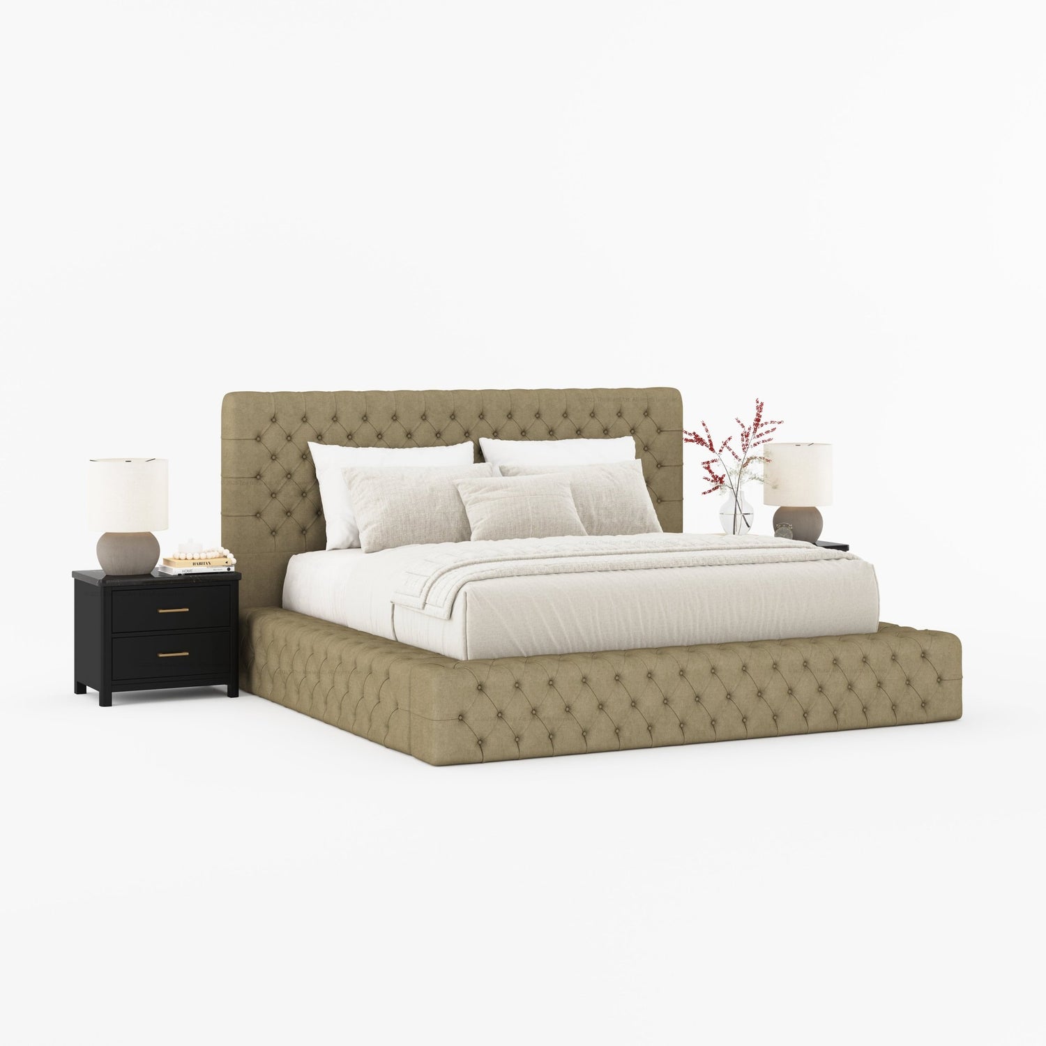 Sebring Boucle Upholstered Bed