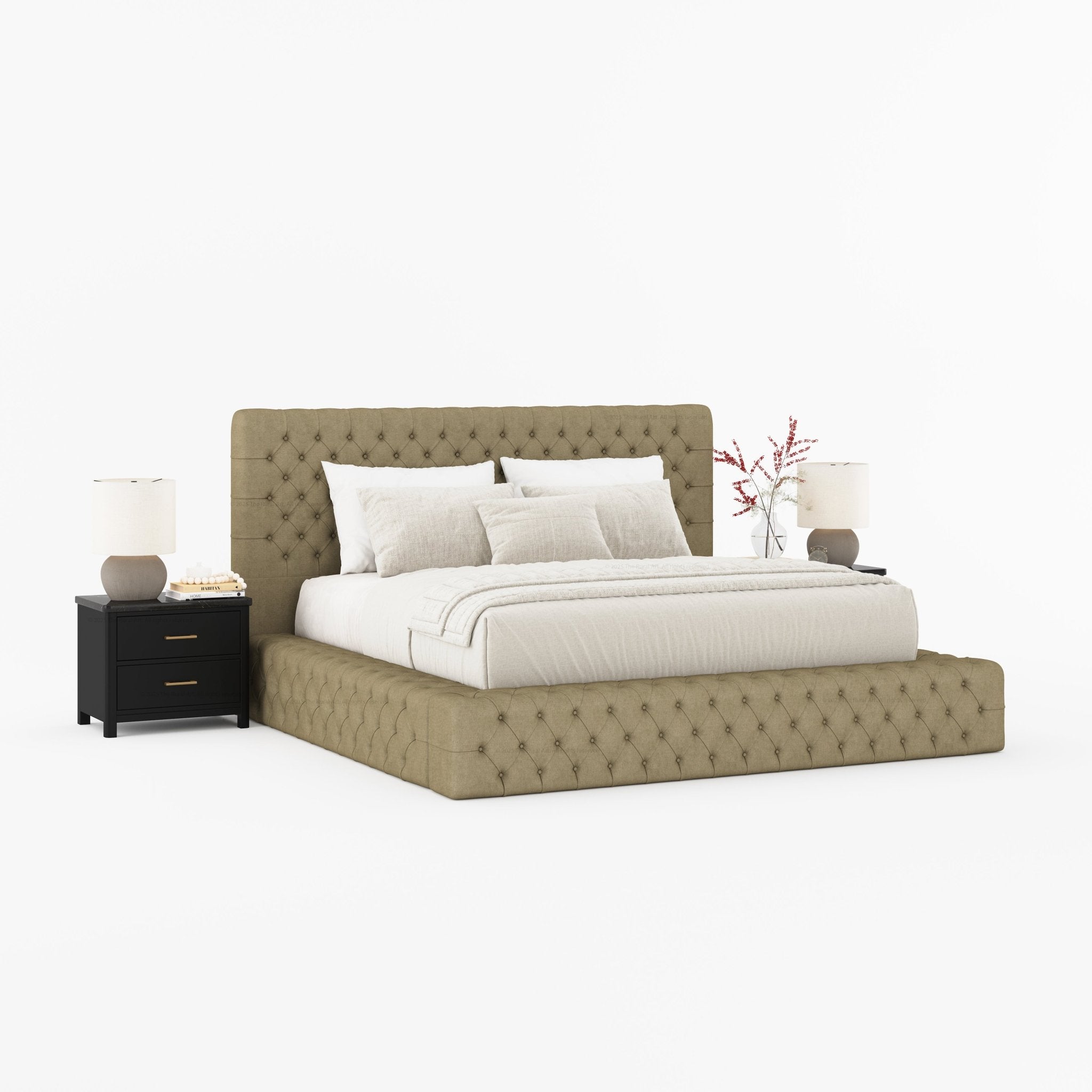 Sebring Boucle Upholstered Bed