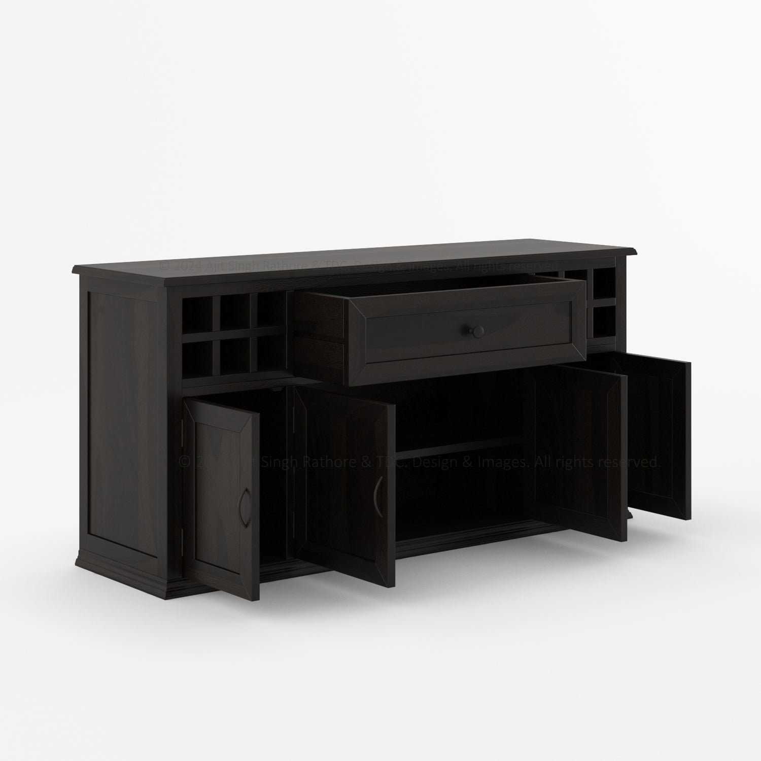 High Sierra Sideboard Buffet Wine Bar Cabinet