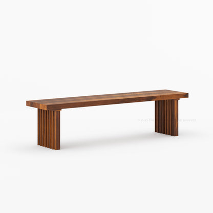 Montecito Fluted Backless Dining Bench