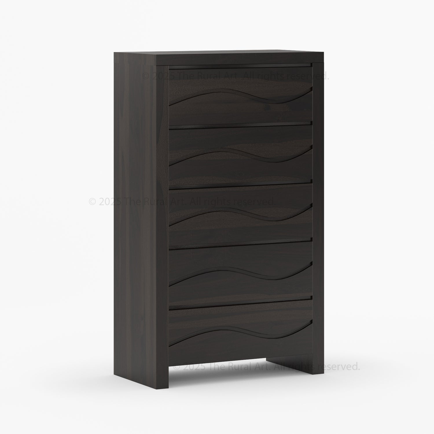 Seabrook Real Wood Drawer Dresser with Wave-Carved Fronts