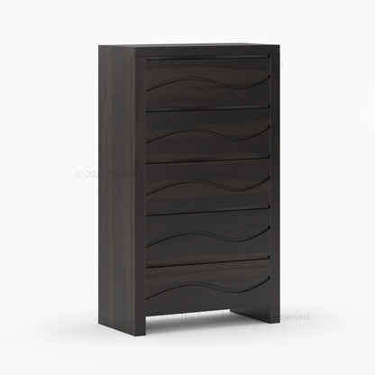 Seabrook Real Wood Drawer Dresser with Wave-Carved Fronts