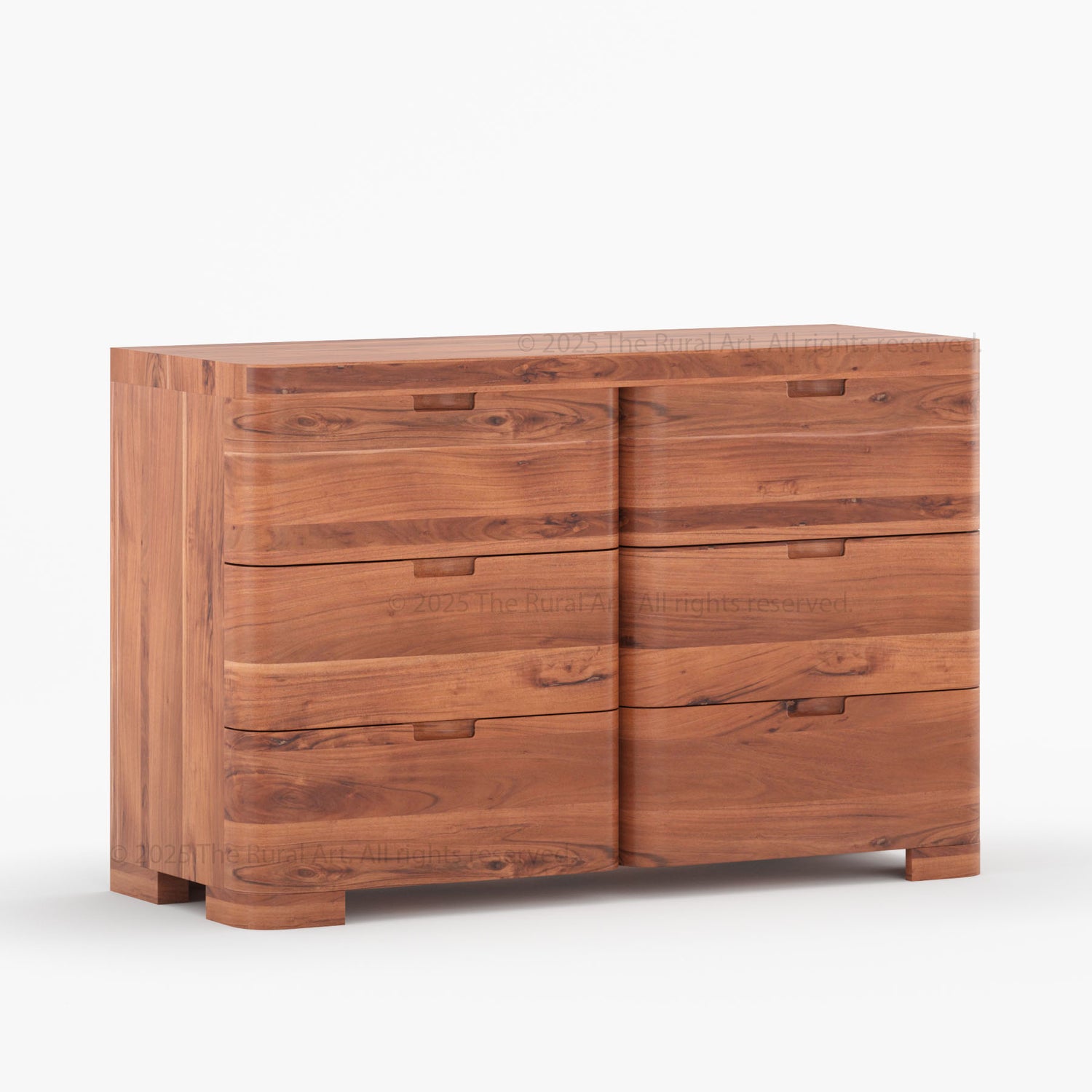 Beverly 6-Drawer Dresser | Solid Wood with Rounded Corners