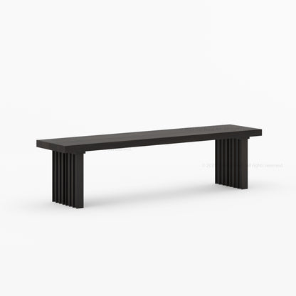 Montecito Fluted Backless Dining Bench