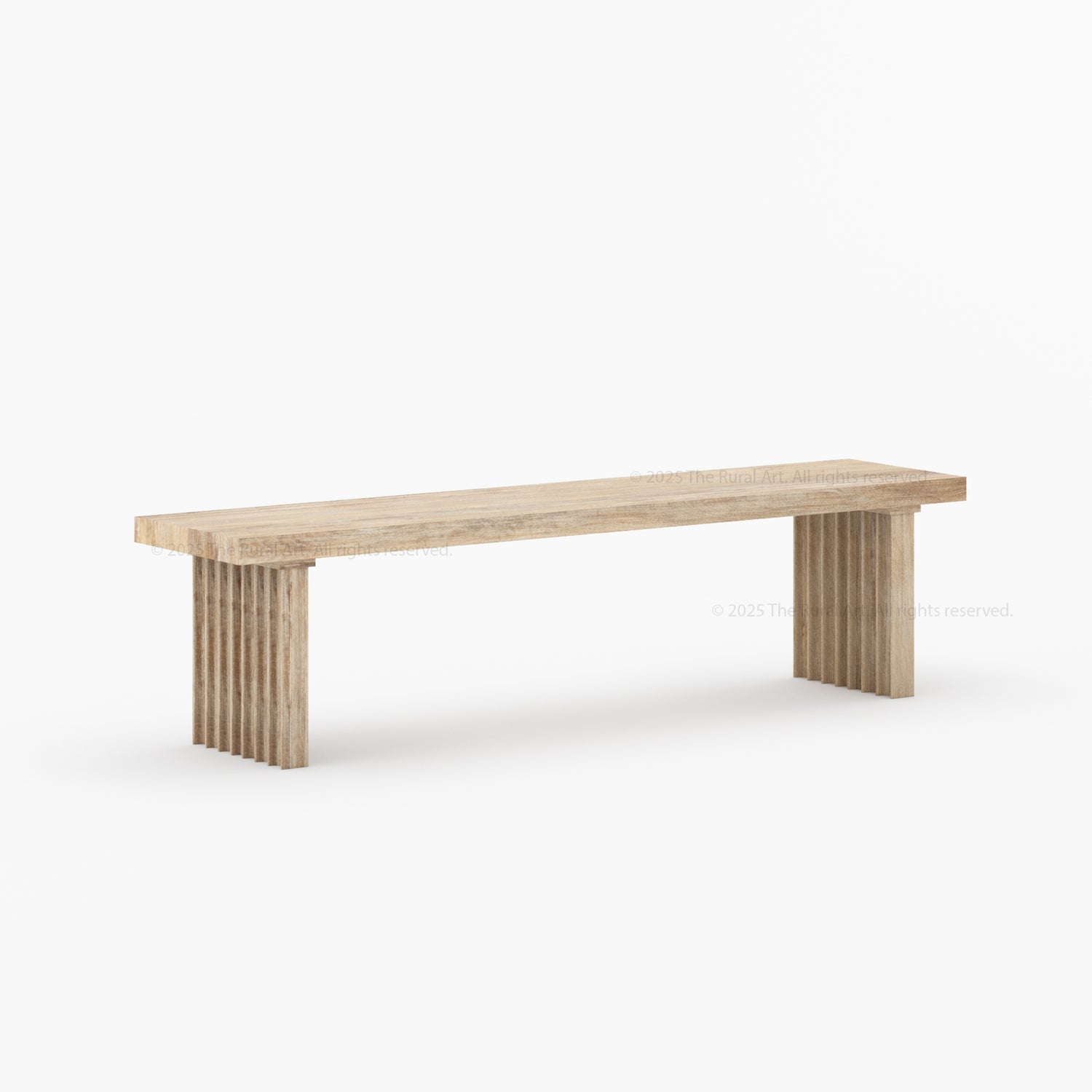 Montecito Fluted Backless Dining Bench