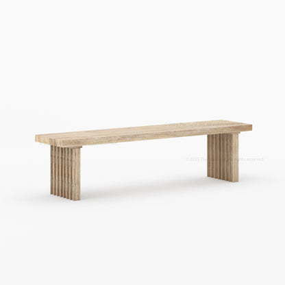 Montecito Fluted Backless Dining Bench