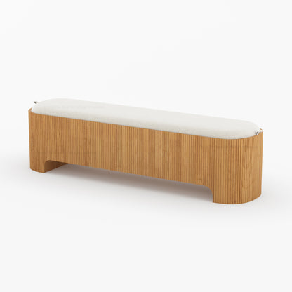 Bartow Modern Solid Wood Bedroom Set with Fluted Detailing