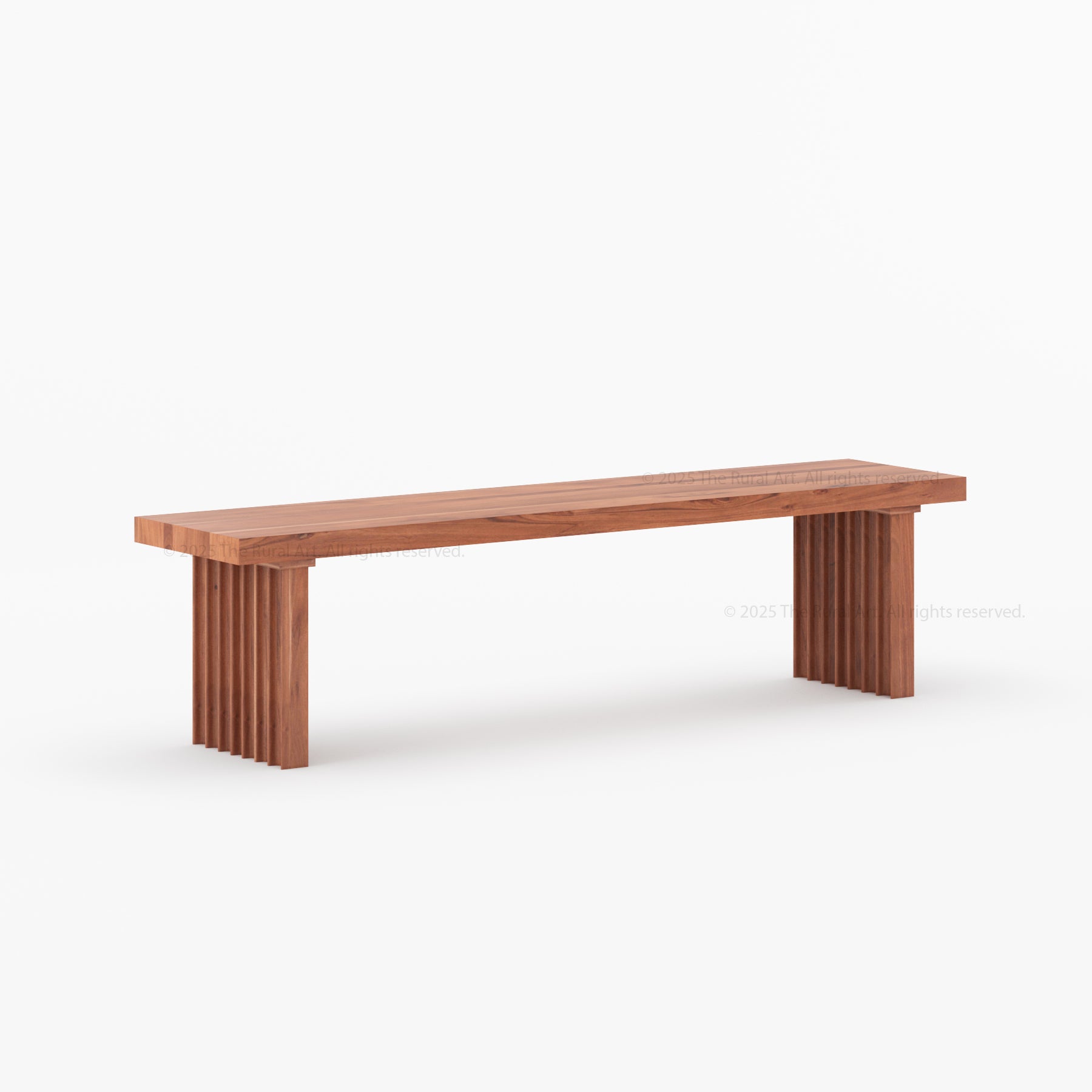 Montecito Fluted Backless Dining Bench